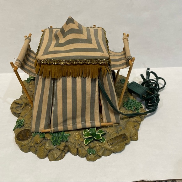 VTG 1997 Fontanini Nativity Village King’s Tent #50153 Italy w/Box Tested/Works - Picture 4 of 10